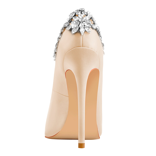 Pointed Toe Rhinestone Stiletto Pumps (1)